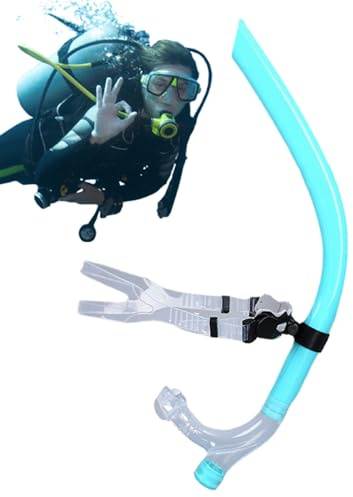 Snorkel seco, esnórquel para rondas de natación, bolas de natación para adultos, equipo de buceo con boquilla de silicona, entrenamiento de natación para piscina al aire libre