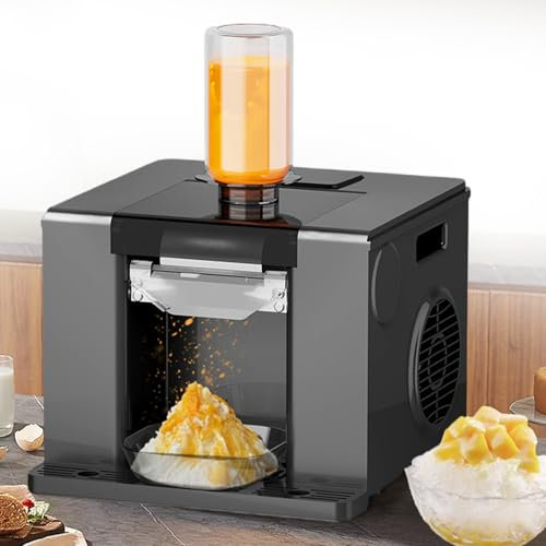 Tritaghiaccio Professionale Snowflake, Macchina Per Bevande Fredde Slushie Commerciale, Secchio Da 750 Ml, Pulizia One-Touch, Con Unità Di Raffreddamento Ad Aria, Per Bar/Papillon,Black