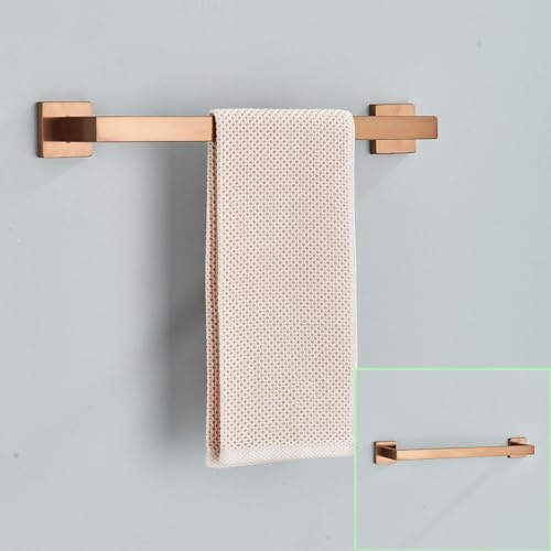 Stainless Steel Bathroom Hardware Set - Robe Hook, Towel Bar, Toilet Paper Holder, Towel Ring - Brushed Rose Gold Finish - Essential Bathroom Accessories
