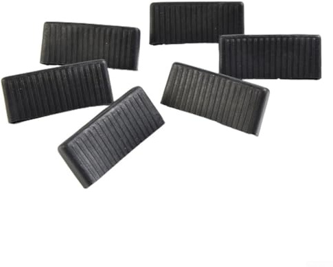 SiSinkal 6 Stück Mittelseiten-Bett-Lamellenkappen-Halter, Schwarze Kunststoff-Endkappen-Ersatzteile für Holz-Tagesetagen-Bettgestell, 65 mm Breite