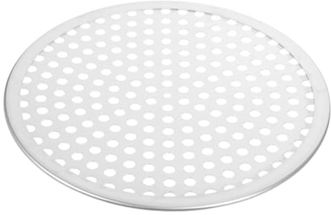 UKCOCO Plaque Perforée Aluminium Alliage Plat de Cuisson Ronde Résistante Chaleur pour Pizzas Gâteaux et Ustensile de Cuisine Pratique et