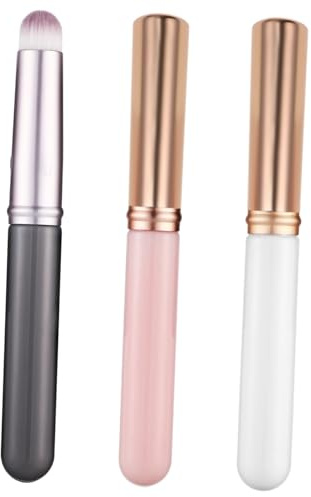 SOIMISS 3stücke Teiliges Mini Concealer Kappe Präziser Lippen Augenbrauenpinsel Aus Weichen Synthetischen Fasern Für Flüssige Cremige Und Pudrige Foundations Handlich Und Sauber Für Unterw