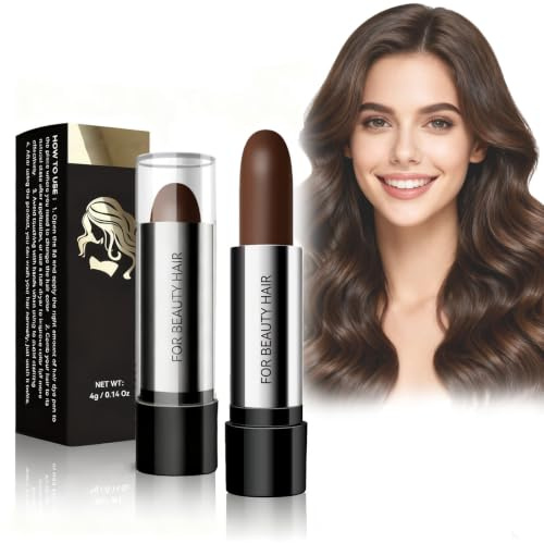 Virecose Haarfärbestift, Dunkelbraun Haarfarbe Stift Temporäre | Hair Color Haarfärbemittel, Haarwurzel Touch-Up Stick Sofortiger Ausbesserungsstift für graue Wurzeln und Haarausfall