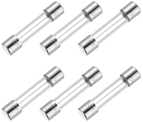 QUARKZMAN 6er Packung 12A Glassicherung 5x20mm Träge Feinsicherung 250V | Für Haushaltsgeräte