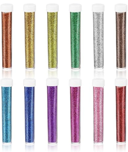 TAKONE Glitzerpulver Set 12 Farben 7g Glitzer Nagelkunst Gesicht Harz DIY