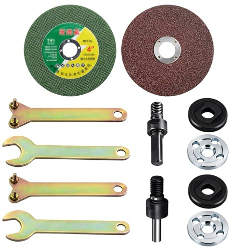 Electric Drill Angle Grinder Connecting Rod Set with Grinding Wheel + Metal Cutting Disc, Angle Grinder Adapter for Drill for Most Angles Grinders, Power Tools Grinders Angles