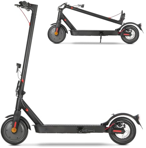 E Scooter mit Straßenzulassung, ABE Elektroroller (30/40 km) Reichweite, (350/500W) Motor, Duales Bremssystem, 20km/h, LED, (8,5/10) Zoll Wabenreifen, Wabenreifen E Roller für Erwachsene