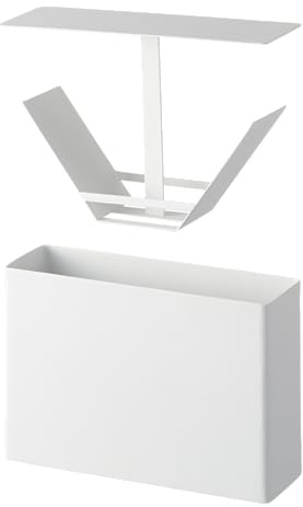 YAMAZAKI 3817-P Kaffeefilter-Etui – Aufbewahrungsbehälter für die Küche Kaffeefilterkoffer für Zuhause – Küchenaufbewahrungshalter, stahl, Weiss/opulenter Garten