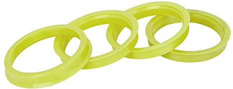 X AUTOHAUX 4 Stücke Kunststoff Zentrierringe Distanzringe für Universal 66.6-57.1mm Gelb