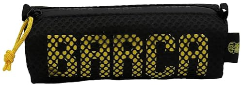 FC Barcelona - Estuche Portatodo con Cremallera, Color Negro, Producto Oficial (CyP Brands)