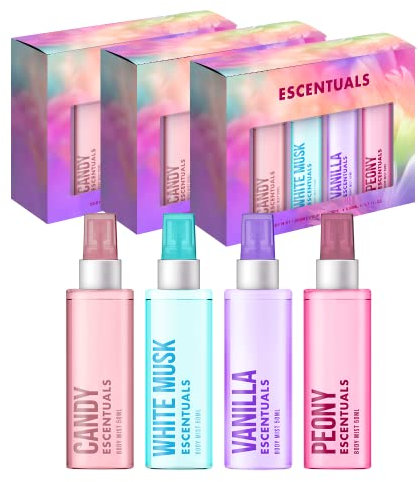 Escentuals Mini Mist Coffret Cadeau Brume Corporelle Parfumée Pour Femme 4 x 50ml (Lot de 3)