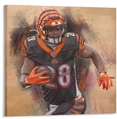 HANYING Joe Mixon Art American Football Poster Druck Kunst Wandbild Leinwand Poster Moderne Schlafzimmer Dekor 70 x 70 cm