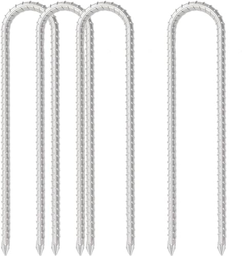 Erdanker Bodenanker, 6 Stück Heringe Metall, 30cm Zeltheringe, Erdnägel zur Befestigung von Zelten, Trampolinen, Zäunen, Gewächshäusern