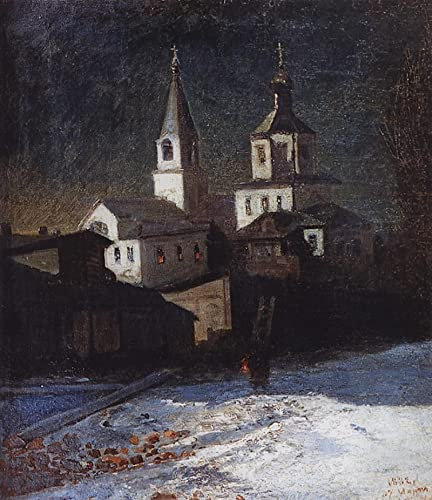 Leinwandbilder Bild Kunst Leinwand Malerei Ölgemälde Aleksey Savrasov russischer Maler eine Kirche in Moskau für Wanddekoration 60x90cm
