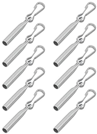MULTIBROS 10er Pack Seil Endverschluss Ø 6 & 8 mm mit Simplexhaken – Robuster Verzinkter Stahl | Perfekt für Haushalt, Garten, Camping & BAU | Einfache Montage (Ø6 mm) | Verzinkter Stahl, Länge 90 mm – für Haushalt, Garten, Camping & Bau – einfache Montage ohne Werkzeug
