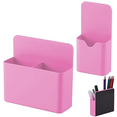 KITANIS Magnetic Pen Holder,2 Pack Magnetic Dry Erase Marker Holder with Generous Compartments,Strong Magnet Storage Marker Pen Pencil Organizer for Refrigerator,Whiteboard,Locker Accessories