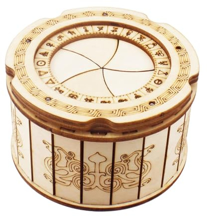 Harilla Holz-Puzzle-Box, 3D Holzpuzzle Geldgeschenk Puzzle-Boxen Rätselbox und Geburtstagsgeschenk für Erwachsene und Kinder, Mechanische Schatzkiste, Geschenkbox Knobelspiel Reisespiel