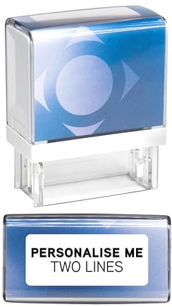 Custom Stamp Personalised Self-Inking Business NHS Doctor Nurse Address Rubber Stamp - 38 x 14mm (Two Lines of Text)