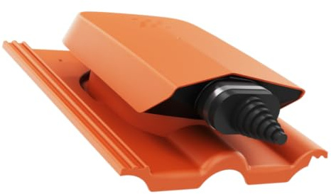 KRONO-PLAST SOLAR-Dachdurchgang für die Solar-Kabel, Wasserdichter Solardurchgang BRASS Frankfurter, Benders Mecklenburger, ProDach - Doppelrömer (naturrot)