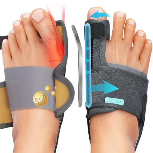 TENICORE Hallux Valgus Korrektur Mit 2 Winkeleisen Zehenspreizer Zehenschutz 1 Paar Hallux Valgus Schiene Socken Bandage
