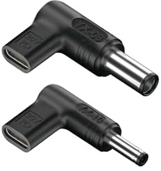 NGS Bud-D - Pack de 2 Clavijas USB-C para Portátil DELL, Carga Rápida Power Delivery (PD), Diseño en Ángulo Recto, Adaptadores Compactos, Compatible con Modelos DELL