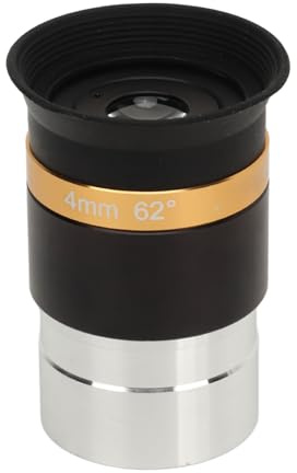 Ocular Asférico de 62 Grados, Ocular Asférico de 62 ° de Gran Angular, Lente Telescopios de 4 Mm, Accesorio de Telescopio HD Totalmente Recubierto para 1.25 Pulgadas Telescopios