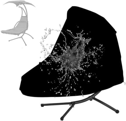Abdeckung für Hängeliege Schwerlast 420D Oxford Gewebe mit Schnallen und Kordelzug, Wasserdicht, Winddicht, UV-Beständiges Schwebeliege Abdeckhaube,Schutzhülle Hä(Size:73Lx 46W x 78H,Color:schwarz)
