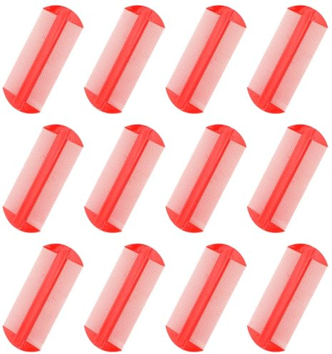 VALICLUD 12pezzi Pettine Denti Doppia Faccia Per Rilevamento Pidocchi Dimensioni Materiale Plastica Colore Marrone Utilizzabile Sia Asciutto Che Bagnato