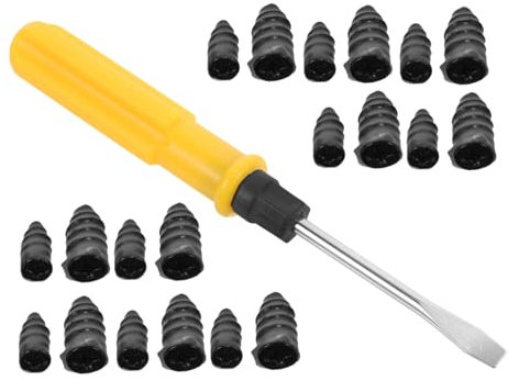 HEALEEP Kit di Riparazione Gomme Auto Chiodi in Gomma per Pneumatici Tubeless, Set Rapido di Riparazione per Auto e Bici Elettriche Cacciavite Incluso
