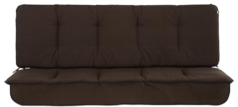 PATIO Hollywoodschaukel Auflage 150 cm Latina Bankauflage 2 teilig Sitzpolster Rückenlehne gesteppt Volant vorne