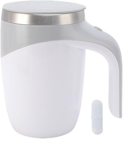 Aramox Self Stirring Mug Auto Magnetic Mixing Cup 380ML for Coffee Tea Hot Drinks with Detachable Capsule Food Grade Stainless Steel ABS for Home Office Travel