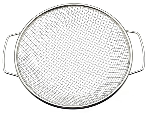 YUEBM Stainless Steel Soil Sifter for 5 Gallon Bucket, 1/4 inch Mesh Garden Screen for Dirt, Sand, Compost with Heavy Duty Handles (1/4 inch)