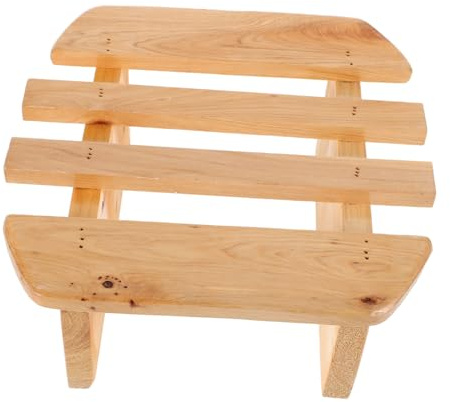 Veemoon Footbath Sauna Footstool Wooden round Stool for Pedicure Foot Rest inside Bathtub Shower Step Stool Bathing
