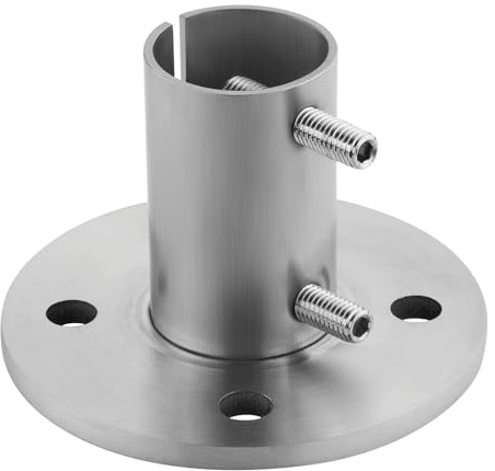 Edelstahl Bodenanker für Rohr-Ø 42,4 x 2,0 mm Rund Pfostenrohr Pfostenhalter Geländerhalter von SO-TOOLS®