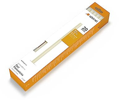 Steinel Klebesticks Fast Ø11 mm, 20x Heißklebe-Patronen, Schnellaushärtender Schmelzkleber, Spezial-Klebestifte, 600 g, Weiß