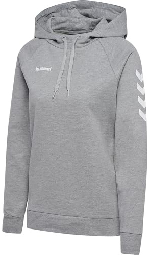 hummel, hmlGO Cotton Hoodie Woman, Grey Melange, M