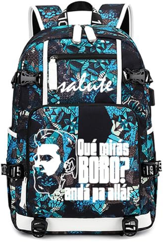 FANwenfeng Jugador de fútbol Estrella 10 Mochila Luminosa multifunción Estudiante de Viaje portátil fanáticos del Bolso para Hombres Mujeres