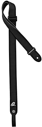 Ortega Guitars Vegan Series Ukulele Gurt - PVC Schwarz (OSVU-BK) | Länge verstellbar, für Banjolele, Guitalele, Mandoline, Ukulele