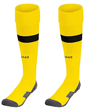 JAKO Unisex Stutzenstrumpf Boca, Citro/Schwarz, 39-42