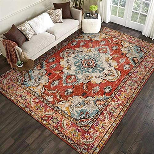 LLAAIT Tappeti persiani Etnici Stile Vintage per Soggiorno 3D Stampa tappeti Camera da Letto Tappeto Decorativo Zona Tappeto Antiscivolo Lavabile, 14.200x250 cm
