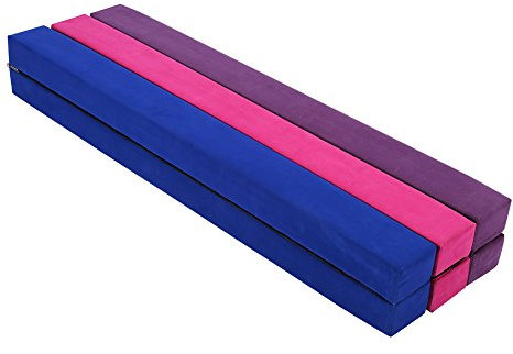 Schwebebalken, Balken Turnen, Stabilität Balancierbalken mit Edelstahlfüßen Wildleder Folding Balance Beam, Sehr gut geeignet für Anfänger aus dem Turnen