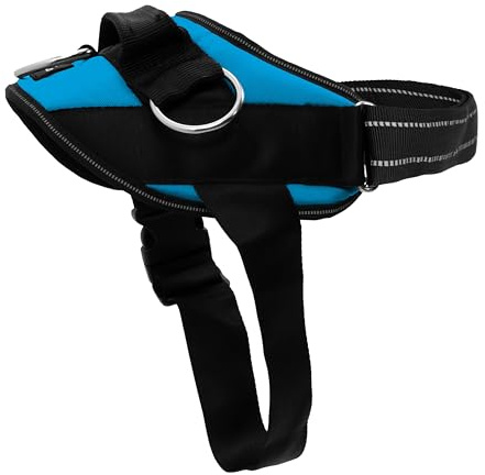 ShawnCo Essential Dog Harness, No-Pull Pet Vest with 3 Leash Clips, No Choke, Reflective, Adjustable and Padded, for Easy Walking and Training for Small, Medium and Large Dogs (Oceanic Blue, S)