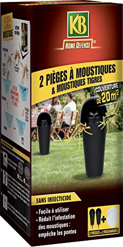 KB Pièges à moustiques et moustiques Tigres x2, Noir