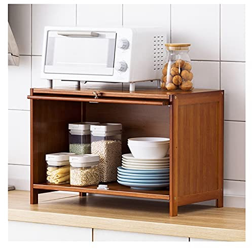 Support de Four à Micro-Ondes Four à micro-ondes grille de cuisine étagère multifonctions four micro-ondes four micro-ondes fourfeuille four armoire armoire armoire armoire bambou Présentoirs de boula