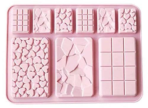 Silicone Chocolate Mold 3D Bricks Heart Shape Baking Mold Cake Mould Jelly Candy DIY Ice Cube Tray Baking Tool