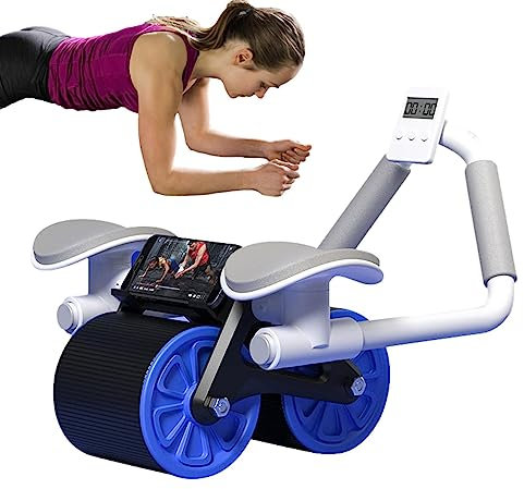 Zankie Plank Ab Roller Wheel für Core Trainer – automatisches Rebound-Bauchrad | 4d Ab Roller Ellenbogenstütze Rebound Bauchrad|Fitness Abs Trainer Roller Rad