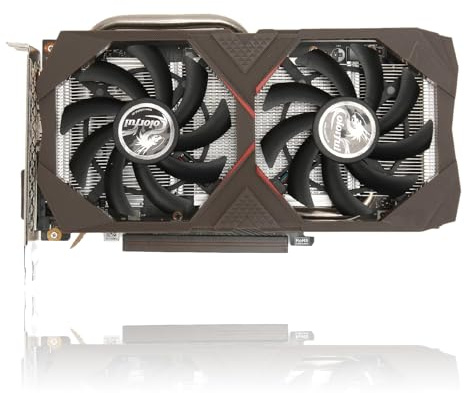 Tarjeta Gráfica 1660 Super 6GB, GDDR6 192bit PCIE 3.0X16 Gpu para Juegos de Computadora, Tarjeta de Video con Ventiladores de Congelación Duales con Soporte HDMI/DP/DVI 8K HD