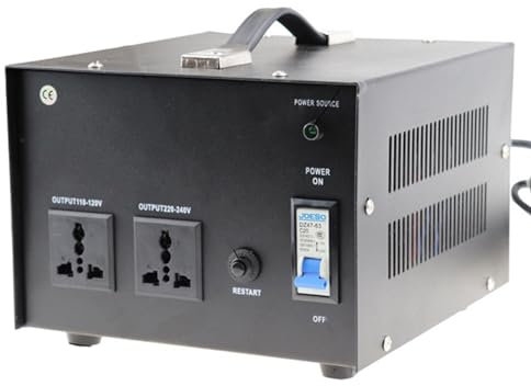 Convertidor de voltaje Transformador de voltaje elevador/reductor Salida 110V - 120V y 220V - 240V Transformador de voltaje con enchufe universal,8000VA