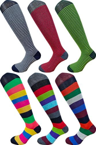 CRV PAJAMAS AND SOCKS CRAVANA Calze Uomo Corte e Lunghe in Cotone Caldo a fantasia Righe Disegni Perfette per la stagione fredda, Alta Moda Italiana Prodotti made in Italy (8111 LUNGO T1, 39-42)