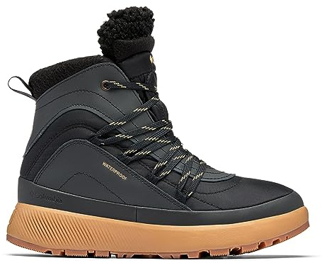 Columbia Womens Red Hills Omni-Heat Insulated Waterproof Snow Boot, Black/Sahara, 6.5